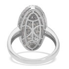 Diamant Cluster Ring 925 Silber Platin-Überzug image number 4