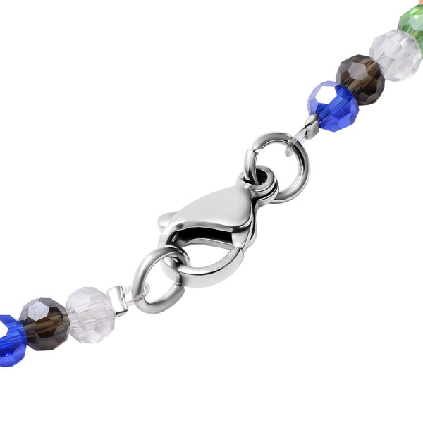 Mehrfarbige Murano-Stil Glas Halskette, 50 cm, Edelstahl (Gr&ouml;&szlig;e 20.00) image number 4