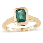 AAA sambischer Smaragd Solitär-Ring, 585 Gelbgold  ca. 0,96 ct image number 3