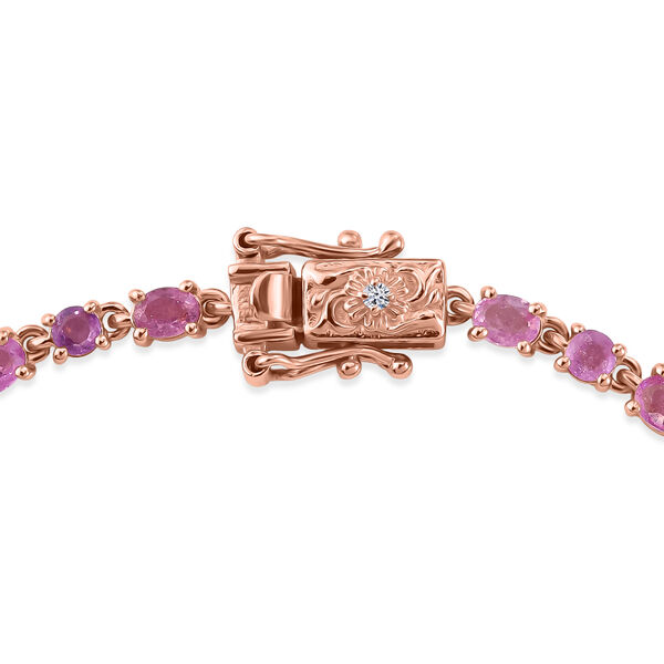 D'Joy Ilakaka rosa Saphir und Diamant 19cm Armband - 7,59 ct. image number 3