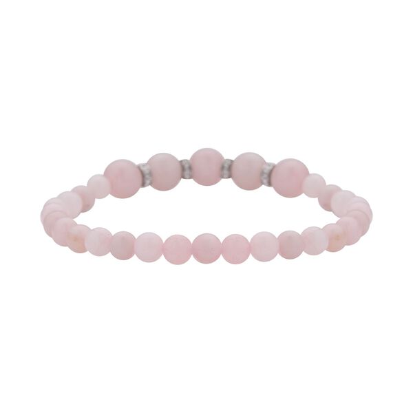 Rosenquarz Armband, ca. 19 cm, Edelstahl ca. 72.20 ct image number 5