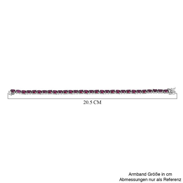 Rhodolith Granat-Armband, 925 Silber platiniert, 18,24 ct. image number 3