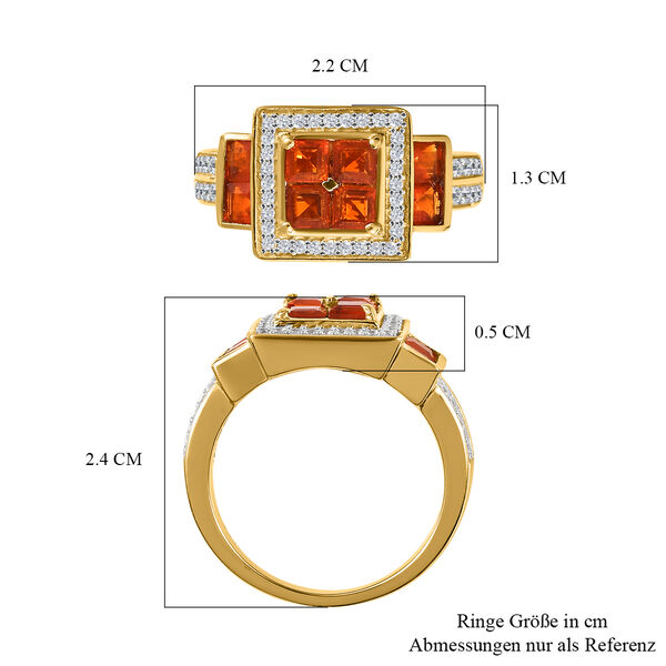 AA Salamanca Feueropal und Zirkon Ring - 1,31 ct. image number 7