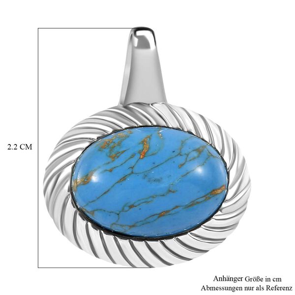 Blaues T&uuml;rkis Anh&auml;nger  Edelstahl ca. 5.75 ct image number 4