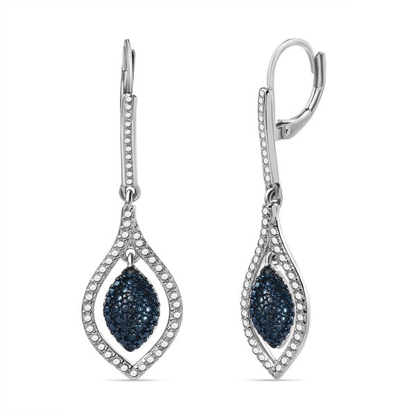 Blauer Diamant Ohrringe Messing ca. 0,01 ct. image number 0