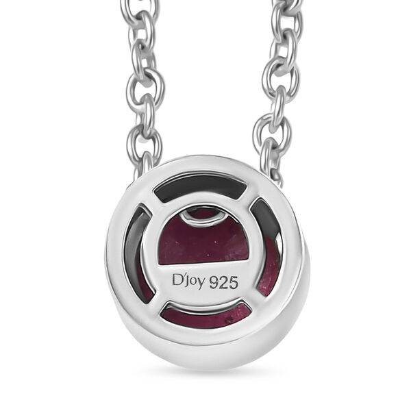 D'Joy afrikanischer Rubin Anh&auml;nger mit 50cm Edelstahl-Kette,  925 Silber platiniert  - 1,28 ct. image number 5