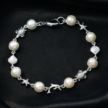 EVER TRUE S&uuml;&szlig;wasser Perle (7.5-8 mm) Armband ca. 19 cm Nickelfreies Messing