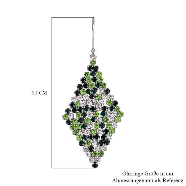 Kristall Rhombus Ohrringe, mehrfarbig image number 3