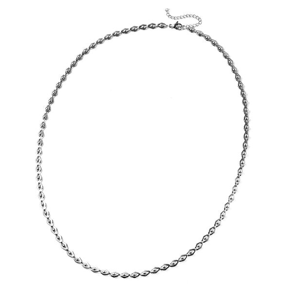 Schlichte Halskette, ca. 60+5 cm, Edelstahl