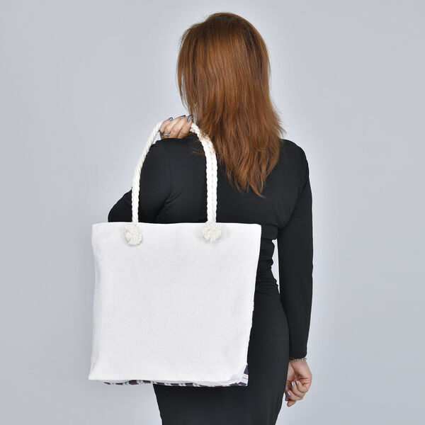 Jute Handtasche mit Schneemann, Gr&ouml;&szlig;e 42x34x9x37 cm, Schneeman image number 2