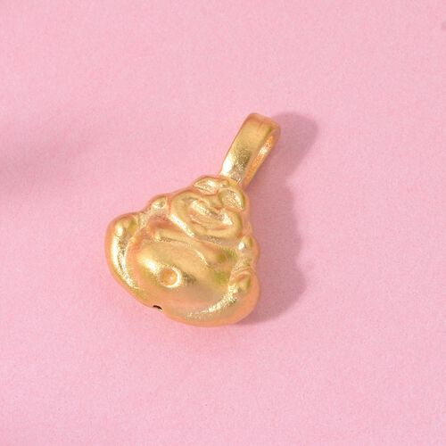 Glücksbuddha Anhänger in 999 Gold image number 1