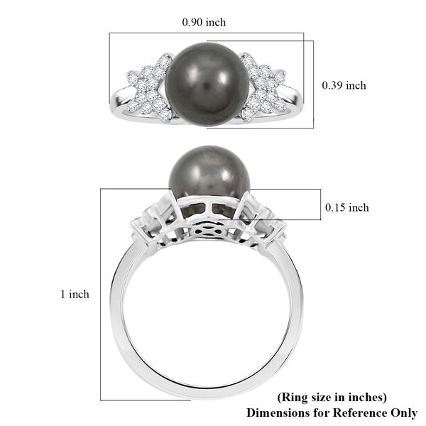 ILIANA zertifiziert und geprüft AAA Tahiti Perle und Diamant Ring in 750 Weißgold image number 5