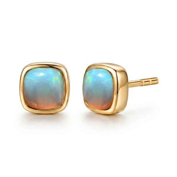 D'Joy AA Nat&uuml;rlicher, &auml;thiopischer Welo Opal Ohrringe 925 Silber Gold ca. 1.35 ct
