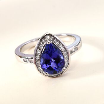 RHAPSODY AAAA Tansanit und VS EF Diamant-Ring in 950 Platin - 2,54 ct.
