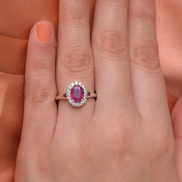 Afrikanischer Rubin-Ring, 925 Silber platiniert  ca. 2,37 ct image number 3