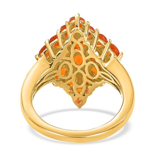 Salamanca Feueropal-Ring, 925 Silber vergoldet (Größe 21.00) ca. 2.76 ct image number 6