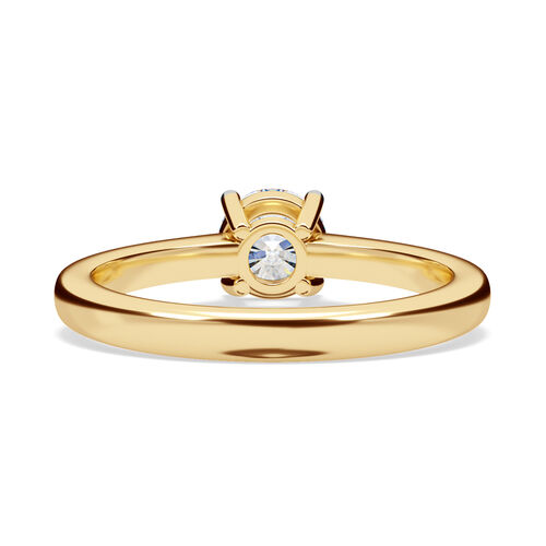 LUXURIANT DIAMOND - Lab Grown Diamant VS-EF SGL zertifiziert Ring, 925 Silber 750 Gelbgold Vermeil (Größe 18.00) ca. 0.50 ct image number 5