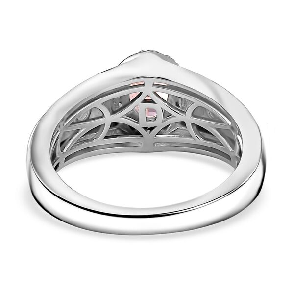 D'Joy AA Blush Turmalin, Moissanit Ring 925 Silber rhodiniert (Größe 18.00) ca. 1,03 ct image number 5