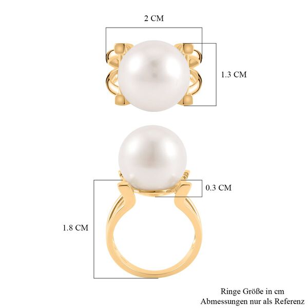 14-15mm weiße Edison Perle image number 7