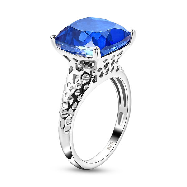Ceylonfarbener Quarz Ring, 925 Silber platiniert - 6,64 ct.&nbsp; image number 5