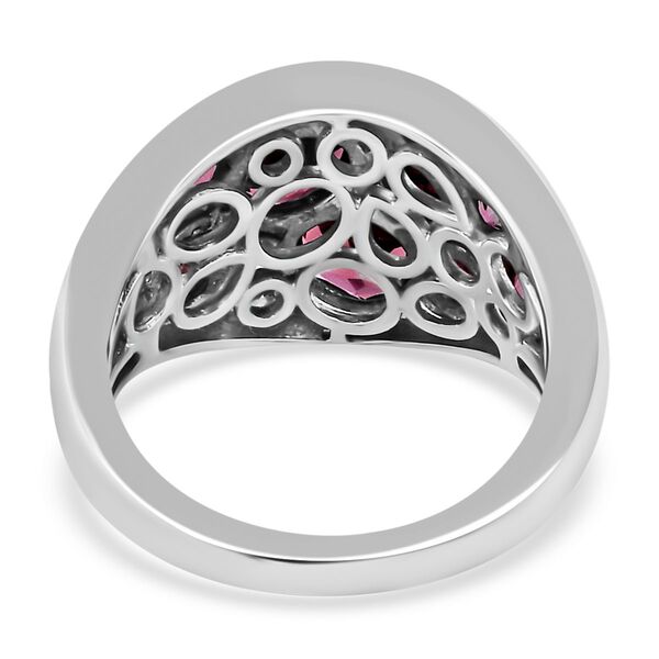 Rhodolit Granat Ring 925 Silber Platin-&Uuml;berzug 2,18 Ct image number 5