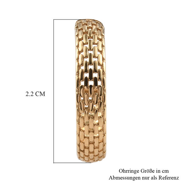 Stilvolle Creolen, 925 Silber vergoldet image number 5