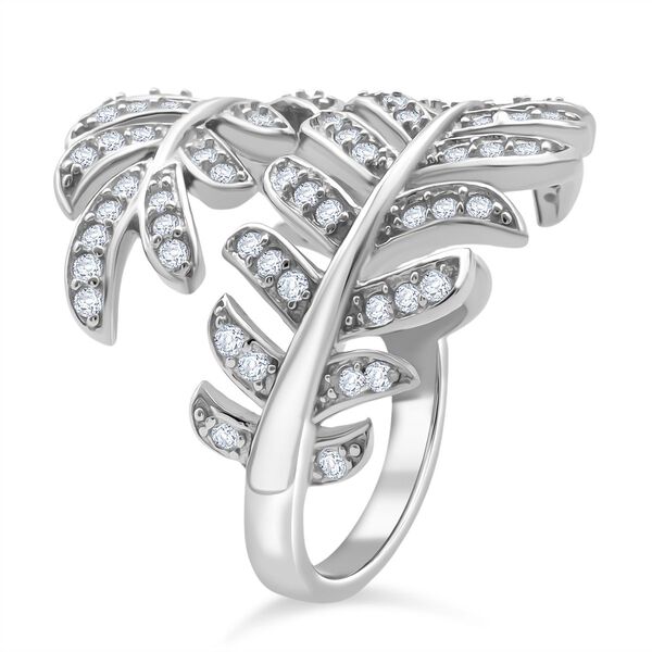 Lustro Stella Weißer Zirkonia Ring 925 Silber rhodiniert (Größe 17.00) image number 4