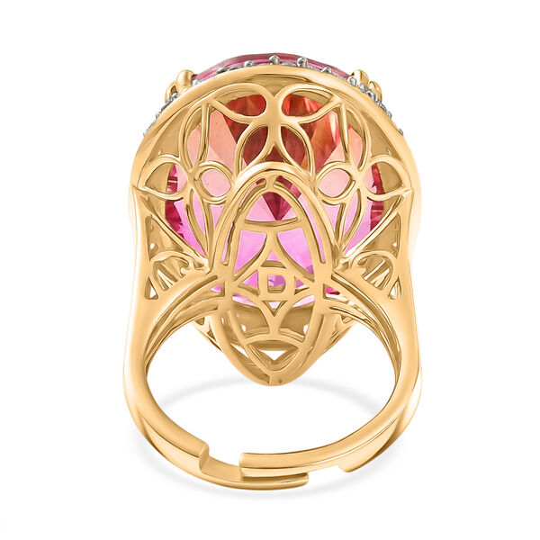 D'Joy Sunset Triplett Quarz und Zirkon Ring - 29,48 ct. image number 5