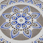 Handgewebter Teppich aus 100% Baumwolle, 150 cm Durchmesser, Mandala Schwarz image number 3