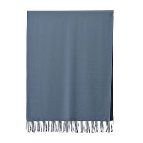 Eleganter Ombre-Schal mit Fransen, 68x180 cm, Nachtblau