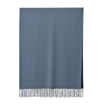 Eleganter Ombre-Schal mit Fransen, 68x180 cm, Nachtblau