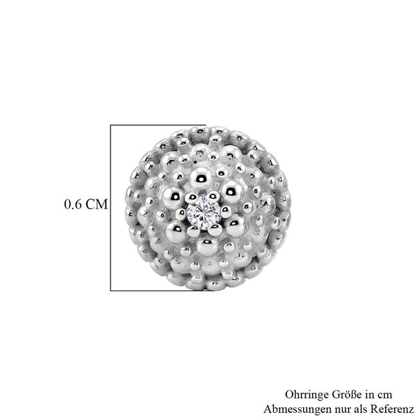 EVER TRUE Wei&szlig;er Diamant Ohrringe Nickelfreies Messing (10-15 Werktage Lieferzeit) image number 4