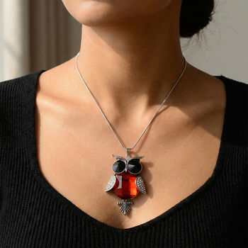 Mehrfarbiger Kristall Anh&auml;nger mit Kette ca. 63.5 cm + 5 cm Extender, Legierung, Legierung Antik-silber-Plattierung