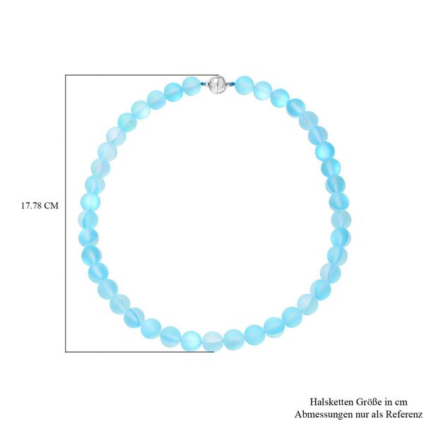 Aquablaue Kristall-Halskette, 50 cm - 410 ct. image number 4
