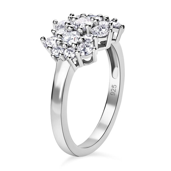 Moissanit Ring, 925 Silber rhodiniert - 1 ct. image number 5