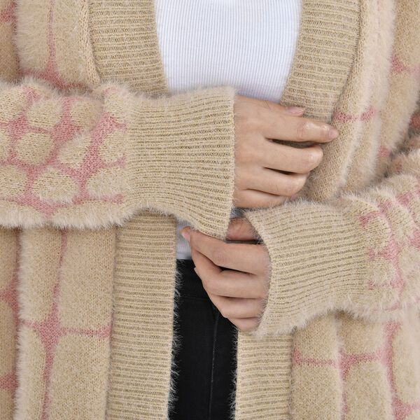 Cardigan Damen, Beige und rosa image number 13