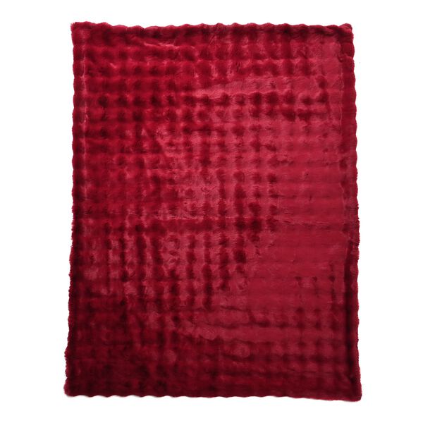 Serenity Night: Superweiche doppellagige Decke, luxuri&ouml;ses Kunstfell mit Mikropl&uuml;schfutter, 750gsm, 150x200 cm, Rot image number 1