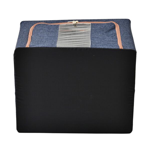 66L Stapelbare Aufbewahrungsbox mit Metallrahmen, Blau image number 4