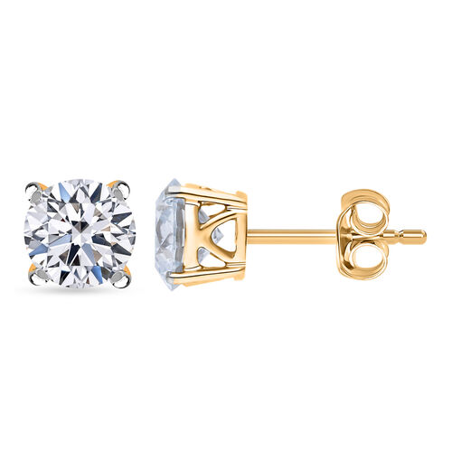 LUXURIANT DIAMOND- SGL zertifizierte VS-EF Labor Diamant-Ohrringe in 585 Gelbgold - 1 ct. image number 0