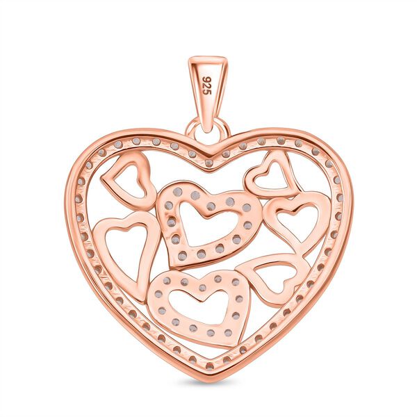 LUSTRO STELLA wei&szlig;er Zirkonia zweifarbiger Anh&auml;nger image number 4