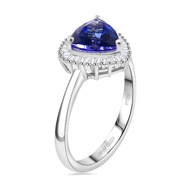 RHAPSODY AAAA Tansanit und VS Diamant Ring in 950 Platin - 2,04 ct. image number 5