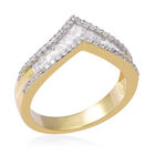 LUSTRO STELLA - Zirkonia Ring 925 Silber vergoldet  ca. 1,00 ct image number 2