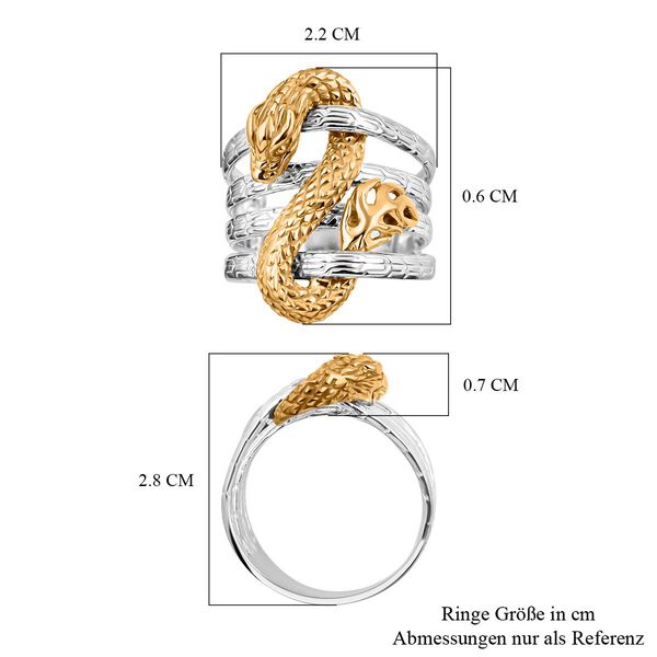 Royal Bali Kollektion- Drachen Ring im Stacking-Stil image number 6