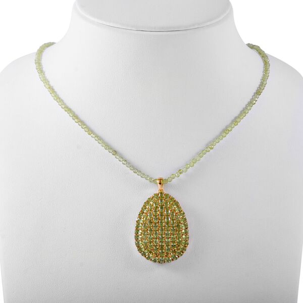 AA Peridot Anh&auml;nger 45cm Kette - 43,80 ct. image number 1