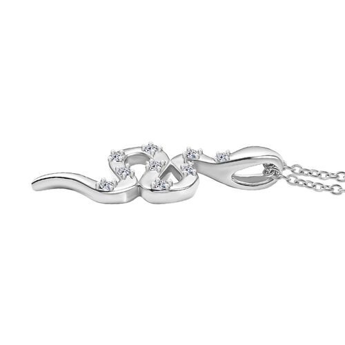 LUXURIANT DIAMOND - Lab Grown Diamant SI-GH Anhänger mit Kette, 925 Silber rhodiniert ca. 0.15 ct image number 4