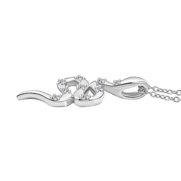 LUXURIANT DIAMOND - Lab Grown Diamant SI-GH Anhänger mit Kette, 925 Silber rhodiniert ca. 0.15 ct image number 4