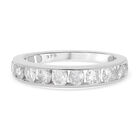 Diamant zertifiziert I2-I3/G-H Half Eternity Ring 375 Weißgold (Größe 18) 1.00 ct