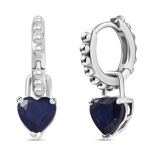 D'Joy Masoala Saphir (Fissure gefüllt) Ohrringe 925 Silber rhodiniert ca. 2,39 ct. image number 0