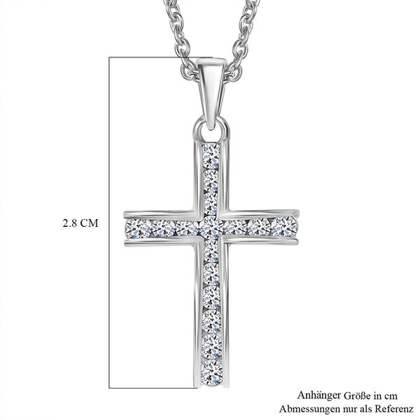 LUXURIANT SI-GH Labor Diamant Anhänger mit 45cm Kette, 925 Silber rhodiniert - 0,51 ct. image number 7