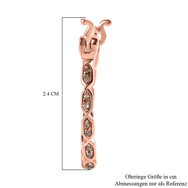 Nat&uuml;rliche Champagner-Diamant-Creolen -0,10 ct. image number 5